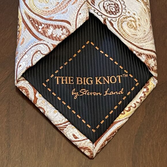 The Big Knot By Steven Land 100% Silk Hand Made In China Long - Picture 2 of 10